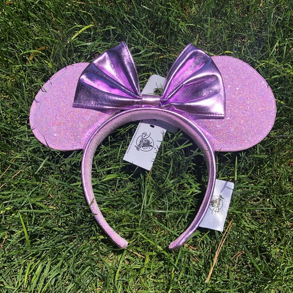 Disney Parks lilac glitter adult ears NWT